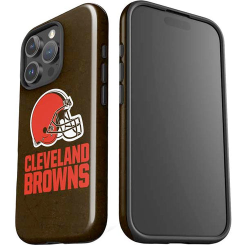 NFL Cleveland Browns Distressed iPhone 16 Pro Impact Case